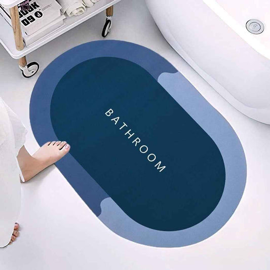 Quick Dry Anti-Slip Water Absorbent Bathroom Floor Mat (Pack of 2)