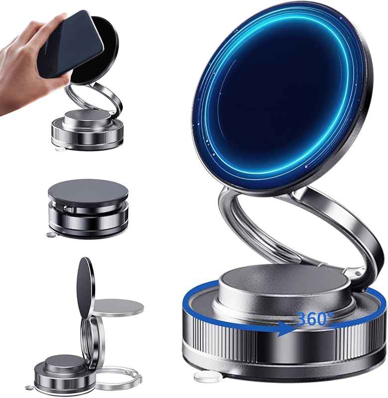 Magnetic Wireless Car Phone Charger & Dashboard Phone Holder