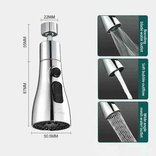 360° Kitchen Sink Faucet Sprayer – High Pressure Water Saving Tap Nozzle