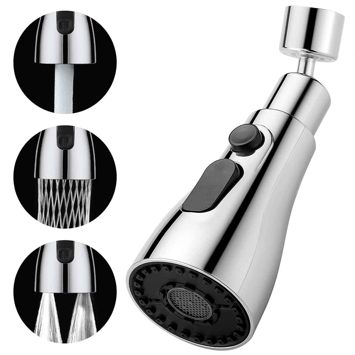 360° Kitchen Sink Faucet Sprayer – High Pressure Water Saving Tap Nozzle