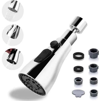 360° Kitchen Sink Faucet Sprayer – High Pressure Water Saving Tap Nozzle