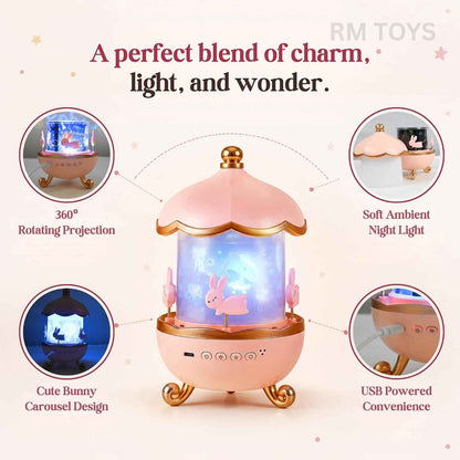 Bluetooth Speaker Night Lamp with LED Fairy Lights, Cute Bunny Decorative Table Lamp (1 Pc)