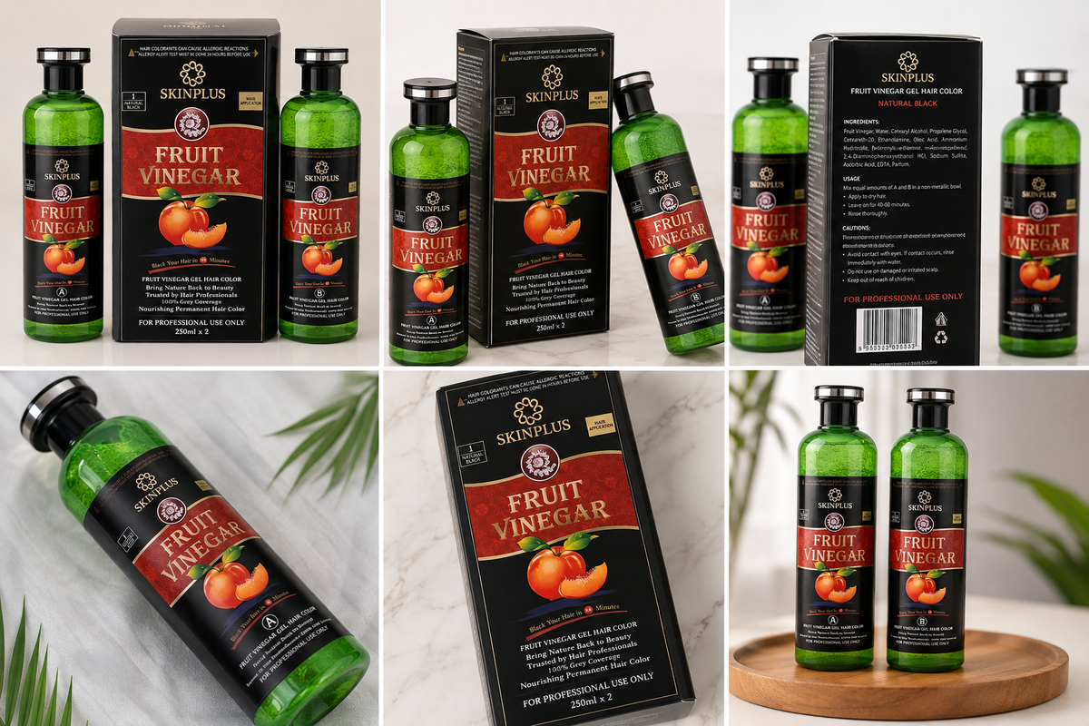 Fruit vinegar hair black colour 100ml 1+1 bottel