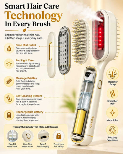Smart Mist & Scalp Massage Hair Brush