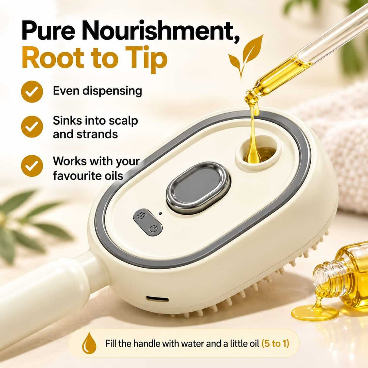 Smart Mist & Scalp Massage Hair Brush